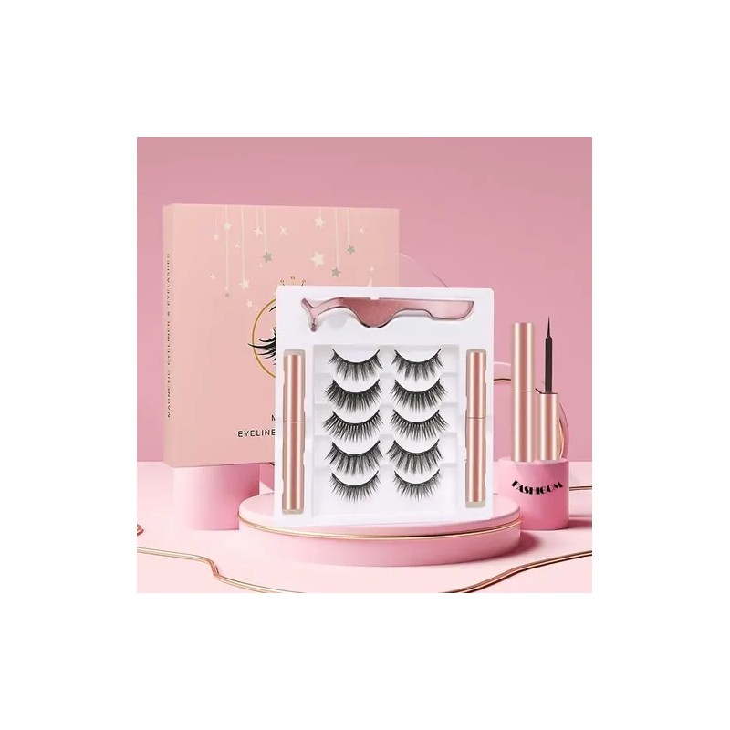 Pestañas Magnéticas Maquillajes Reutilizable Super Suave 8x1
