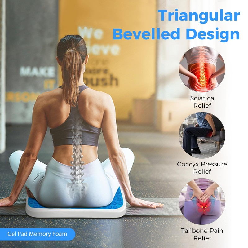 Bed Sore Cushions for Butt, T Shaped Triangular Slope Design