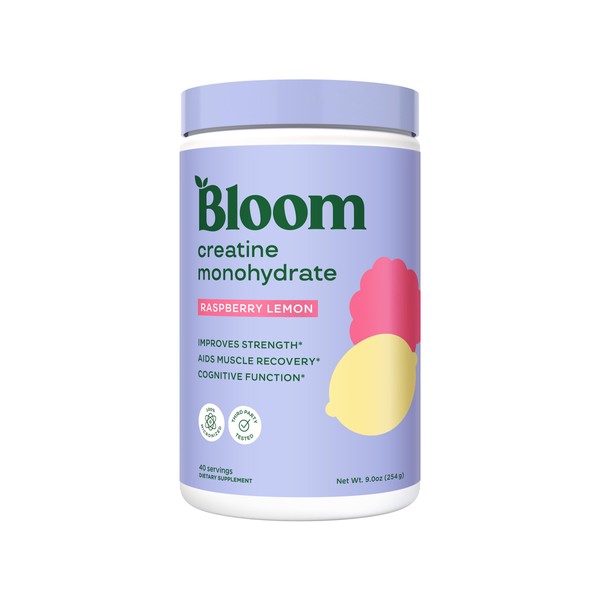 Bloom Nutrition Creatine Monohydrate Powder, 5g Micronized Creatine per Serving,