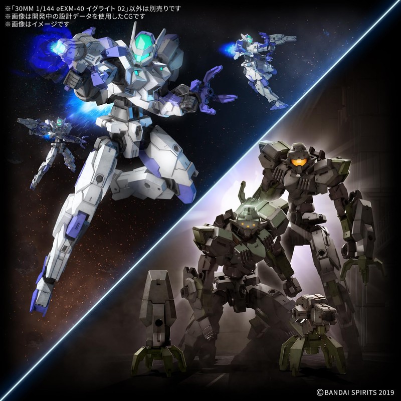 Bandai Spirits 30MM eEXM-40 Ignite 02 1/144 Scale Color-Coded Plastic