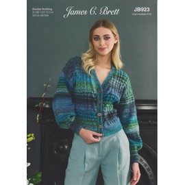 James Brett Ladies Cable Cardigan Double Knitting Pattern Womens (JB923)