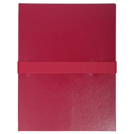 Exacompta - Ref 624E - Balacron Expanding Spine Folder - 240 x 320mm in Size, Suitable for Holding A4 Documents, Hook & Loop Strap Closure, Durable - Burgundy