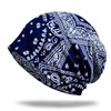 White Fang CA040 Knit Hat, Paisley Pattern, Knit Cap, 2-Way