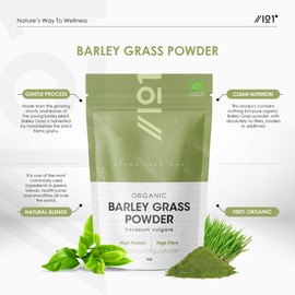 Organic Barley Grass Powder 1kg – Rich in Amino Acids – Resealable and Recyclable Pouch by Alpha01