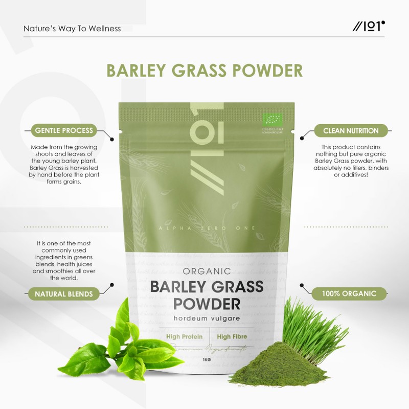 Organic Barley Grass Powder 1kg – Rich in Amino Acids
