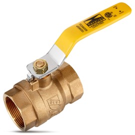 REVALVED Full Port 3/4 in. Brass Ball Valve – Lead-Free Brass Valve, Female Threaded NPT Connector – Max Pressure, 150 PSI WSP / 600 PSI WOG - 0.75 inch, 8 Pack