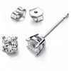 1 Pair Round Stainless Ear Stud Fake Silver Piercing Earrings