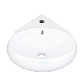 Corner Sink Wall Or Counter Mount Single Hole ASME Compliant Scratch And Stain Resistant Finish