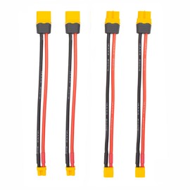 MEIVIFPV 4PCS XT30 to XT60 Plug Female Male Connector Adapter with 14AWG 15cm Cable for FPV Drone RC Car Lipo Battery Charger