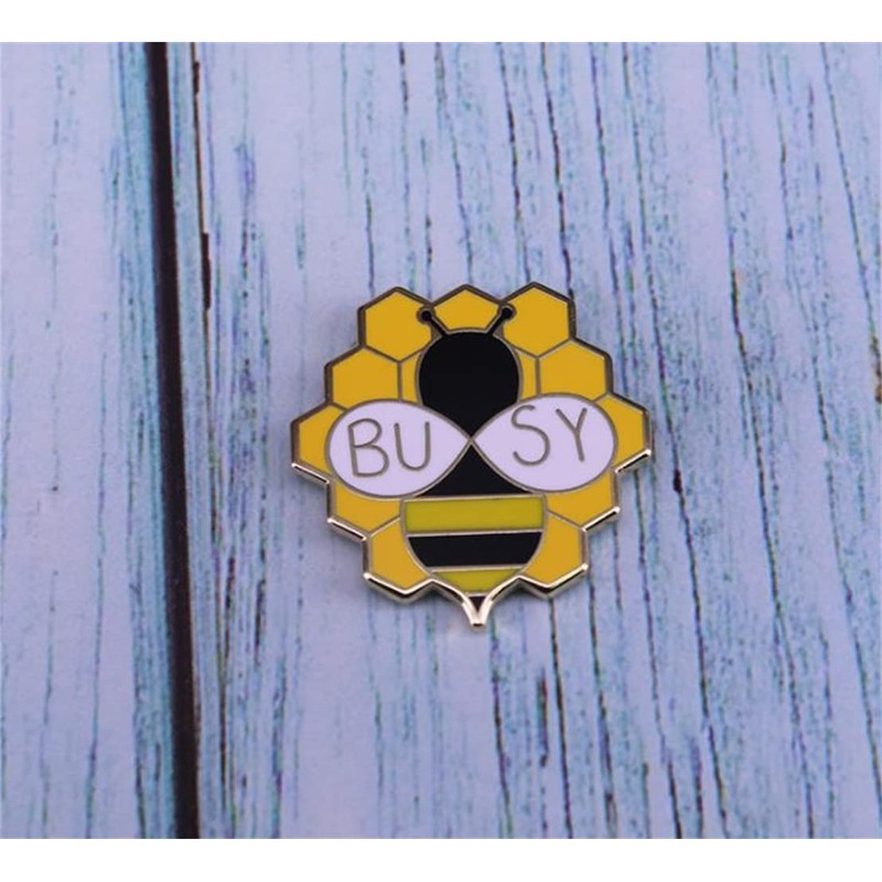 KAWADU Yellow Bumblebee Unisex Enamel Pin Badge for Backpack Shirt