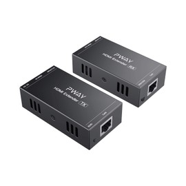 PW-HT202P(POC) HDMI Extender 165ft/50m Lossless Transmission Over Single Cat5e/6 Full HD 1080P Support 3D EDID One Power Supply (UTP+Transmitter and Receiver)