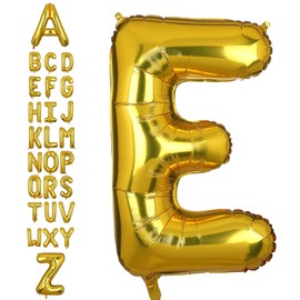 40 Inch Large Gold Letter E Foil Helium Balloons Big Single Alphabet Mylar Heliumballoon Birthday Party Decoration Supply