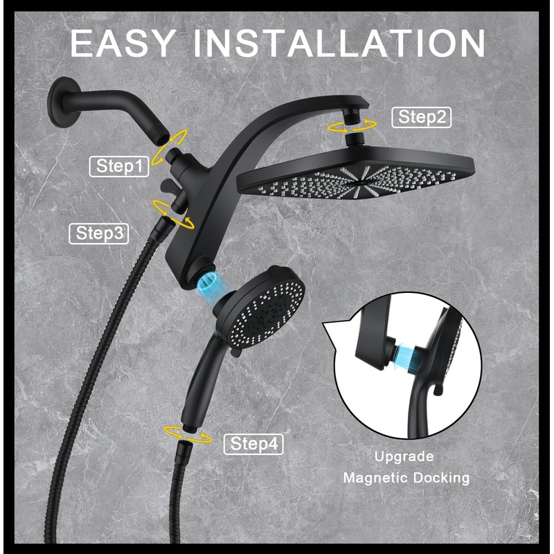 High Pressure Rain Shower Head: Upgrade Shower Heads with Handheld