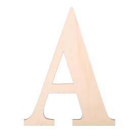 17 Inch Large Wooden Letter, Smooth Surface Wood Letters for Wall Decor, 1/5 INCH Blank Unfinished Wooden Letters for Home Wall Decor DIY Painting Crafts(Letter A)