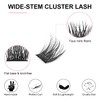 Cluster Lashes Extensions, 144Pcs Individual Cluster Lashes D Curl 15mm,