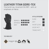 Dakine Leather Titan Gore-Tex Short Gloves - Black, Medium