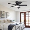 41 inch Ceiling Fans with Lights, Black Flush Mount Ceiling