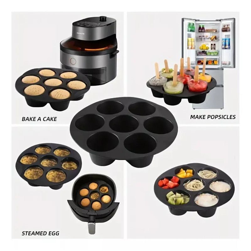 Luxury 2 Molde Flexible Silicon Cupcake Muffin Hornear Reposteria