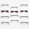 Eyekepper 12-Pack Rectangle Metal Half-rim Reading Glasses for Men Spring