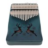 Finger Thumb Piano 17 Keys Exquisite Engraved Pattern Wood Kalimba