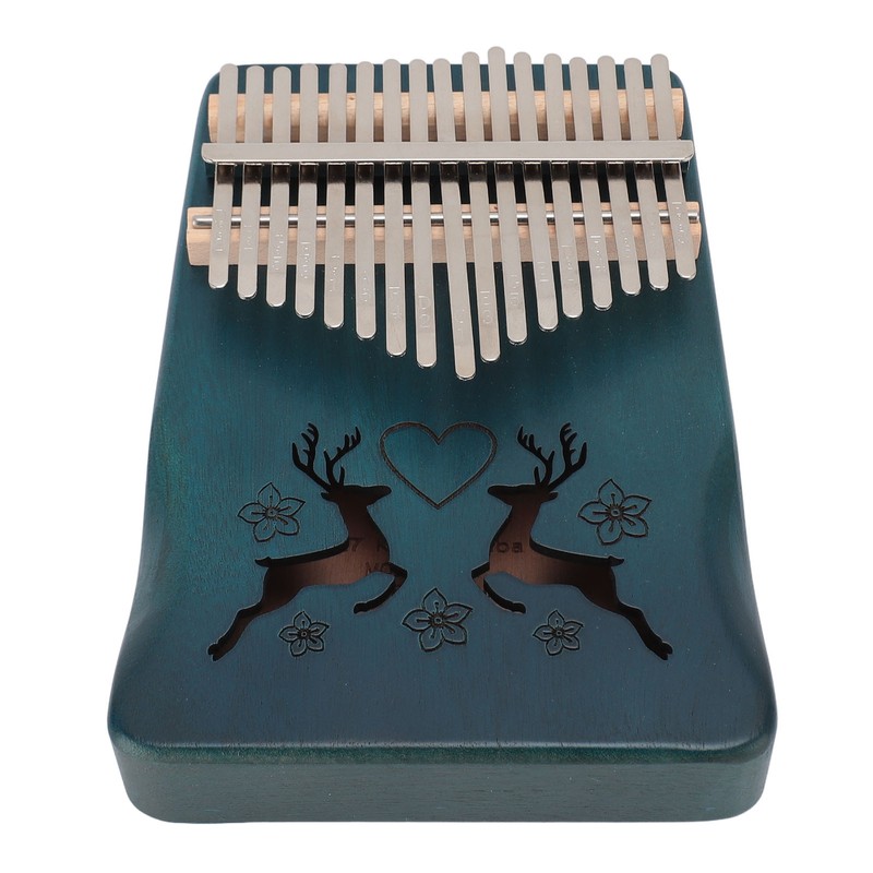 Finger Thumb Piano 17 Keys Exquisite Engraved Pattern Wood Kalimba
