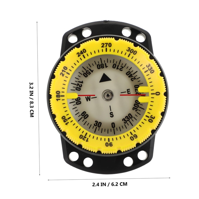 BESPORTBLE Glow Dark Dive Compass with Elastic Band Multipurpose Scuba