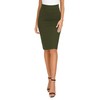 Women's Elegant Business Solid Elastic Pencil Skirt High Waist Bodycon