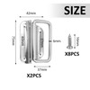 2 Box Handles, 8 Fixing Screws, Wooden Box Silver Handle,