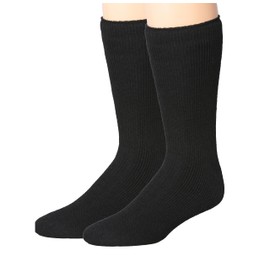 JAMES FIALLO Mens 1 Pairs Heat Holder Cold Resistant Super Thermal Boot Midnight Black Serenity Socks, Sock size 10-13, 440-1-T1