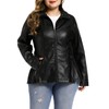 S P Y M Womens Faux Leather Jacket, Casual Fashion
