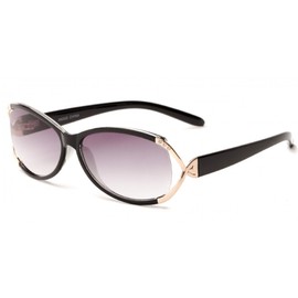 The Claire Sun Readers for Women Oval Reading Glasses Trendy Readers Sunglasses + 1.25 Grey and Silver