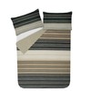 Sleepdown Duvet Cover Set - Brown - Textured Stripe -