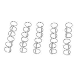 3 Ring Book Rings, 10Pcs Stainless Steel Book Rings for Travel Diaries, Photo Albums, and Scrapbooks, 3 Ring Metal Loose Leaf, Hitch Clips & Pins (15mm)