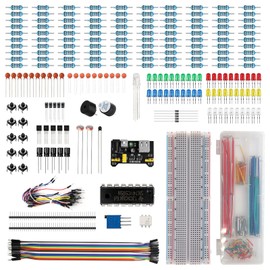 830 Hole Breadboard Breadboard Starter Kit AYWHP Electronic Components Starter Kit with 830 Hole Breadboard, LED, Potentiometer Power Module Resistance Capacitor Compatible with Arduino, R-Pi
