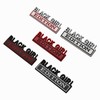 2Pc Black Girl Edition Emblem 3D Fender Badge Car Truck