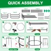 Aobiono Leaf Trash Bag Holder Stand, Garbage Bag Support Frame