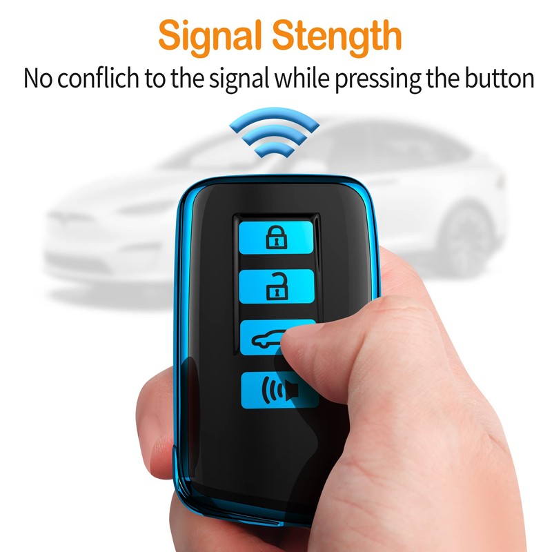 Sindeda for Lexus Key Fob Cover with Keychain Soft Full