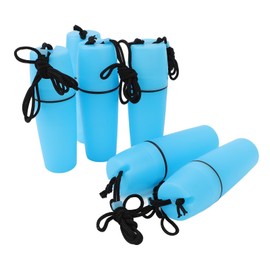 Luqeeg 6PCS Kayak Container Bottle, ABS Material, Waterproof, Secure Sealed Design, Easy to Carry Multipurpose Use with Hook Rope, for Diving Snorkeling Surfing Kayaking Boating
