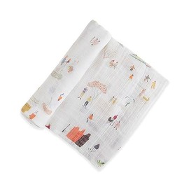 PEHR Muslin Cotton Swaddle, Explore The World | Organic Baby Blanket | Ultra-Soft & Versatile | 47” x 47”