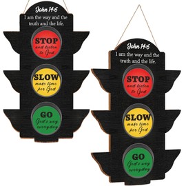 GELUOBEN Wooden Bible Crafts for Kids - Sunday School Classroom Decor,Religious Hanging Wall Art for Vacation Bible School,Christian Party Favors,Race Car Birthday Party Decorations