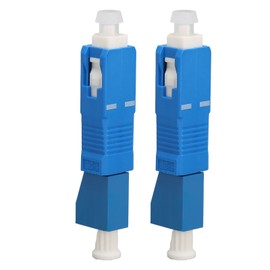 2Pcs Fiber Adapter SC Male to LC Female Low Loss High Accuracy Widely Used SM 9/125 Hybrid Adapter for CATV Networks