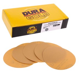 Dura-Gold - Disco de lijado de gancho y bucle dorado de grano 800 de 3 pulgadas para lijadoras DA - Caja de 40 discos de acabado de papel de lija para automóviles y carpintería