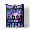 Tiger Blanket Just A Girl Who Loves Tigers Fleece Throw