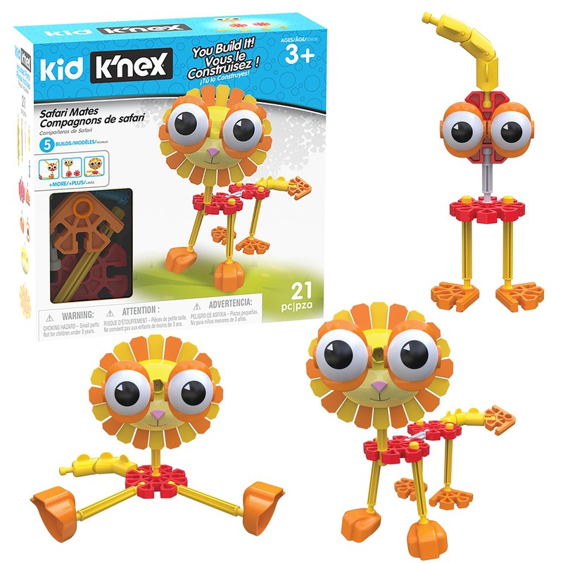 K'NEX Kid Safari Mates Building Set‚ 21 Pieces, STEM Building,