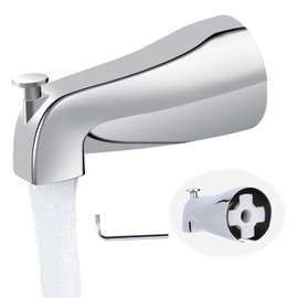 Universal Bathroom Tub Spout Compatible with Westbrass E531D-1F-62, 5 1/4 inch Bath Tub Spout with Shower Diverter 1/2 inch IPS Inside Thread Bathtub Faucet Spout（Chrome）