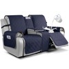 VANSOFY Loveseat Recliner Cover with Console 100% Waterproof Sofa Slipcovers