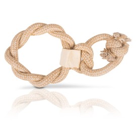 PAWPOURRI Cotton Tug Rope Toy for Adult Dogs, Puppies, Cats | Tough, Durable and Fun | Chewing Interactive Pet Toy (Hoop Rope Toy)