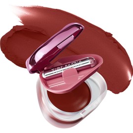 TIMEPHORIA Tinta para Labios y Mejillas 3 en 1, Labial de Lodo Velvet Mate Difuminado, Rubor en Crema de Larga Duración con Aplicador de Silicón, Maquillaje Multiusos para Rostro y Ojos 006 Halley