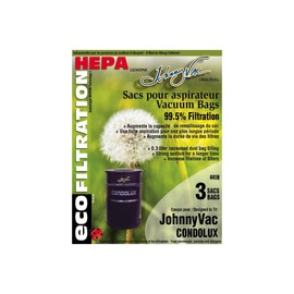 Johnny Vac Condolux Eco Filtration Central Vacuum HEPA Bags 3 Pack 441H