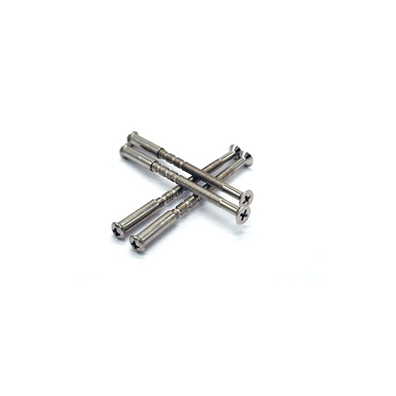 FixitFlo M4 Connecting Screws Chrome with Sleeves M4 x 60mm